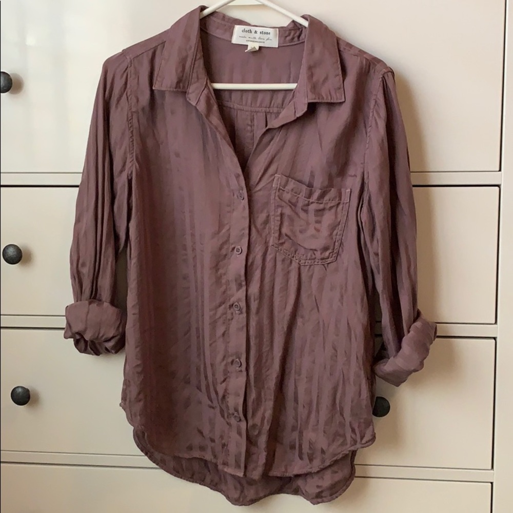Mauve Striped Top